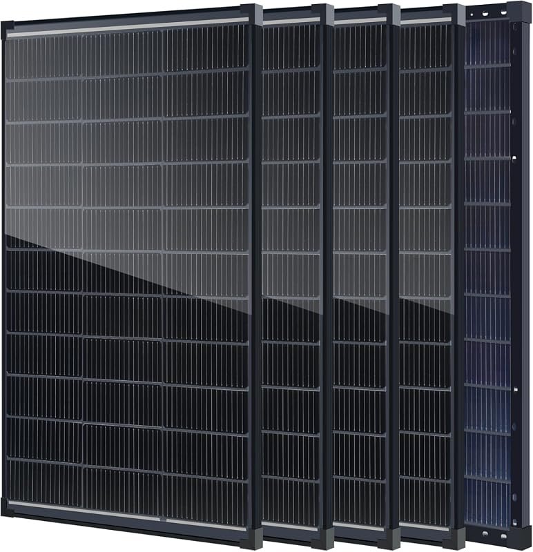 Four 100W Solar Panels, N-Type 16BB Cells, 25.6% High Efficiency, IP68 Waterproof
