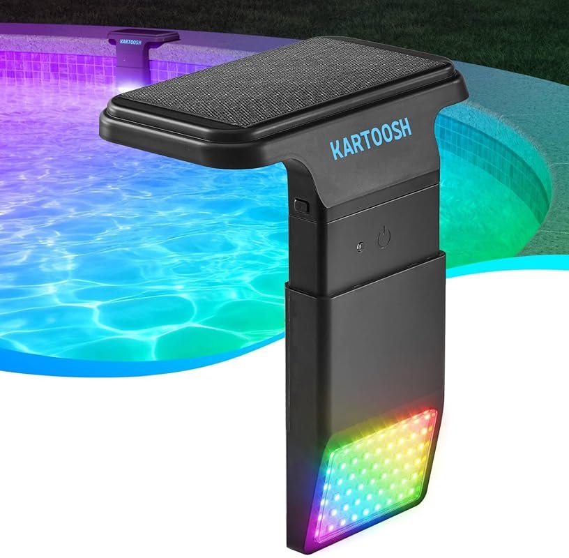 KARTOOSH Solar Pool Lights for Inground Pool, Wireless Underwater LED Light