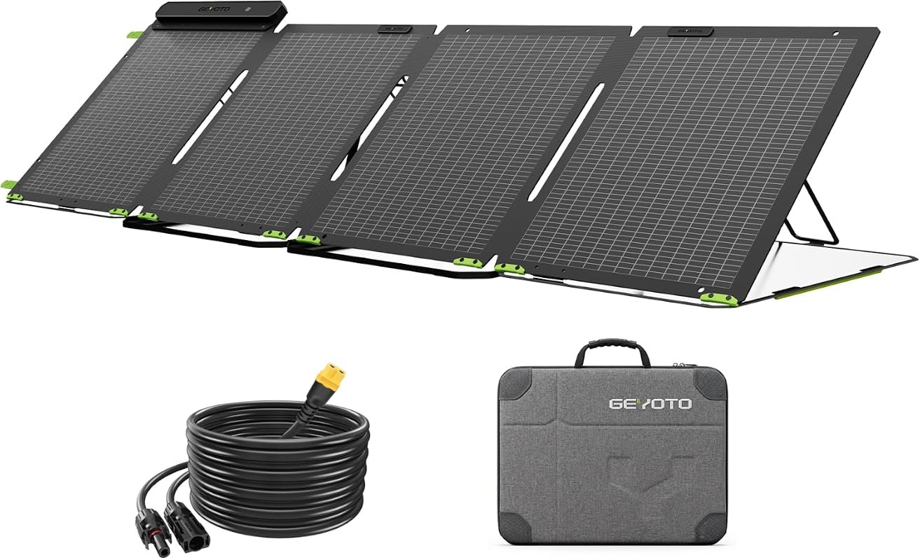 200W Bifacial Portable Solar Panel for Camping, RVs, and Off-Grid Powe