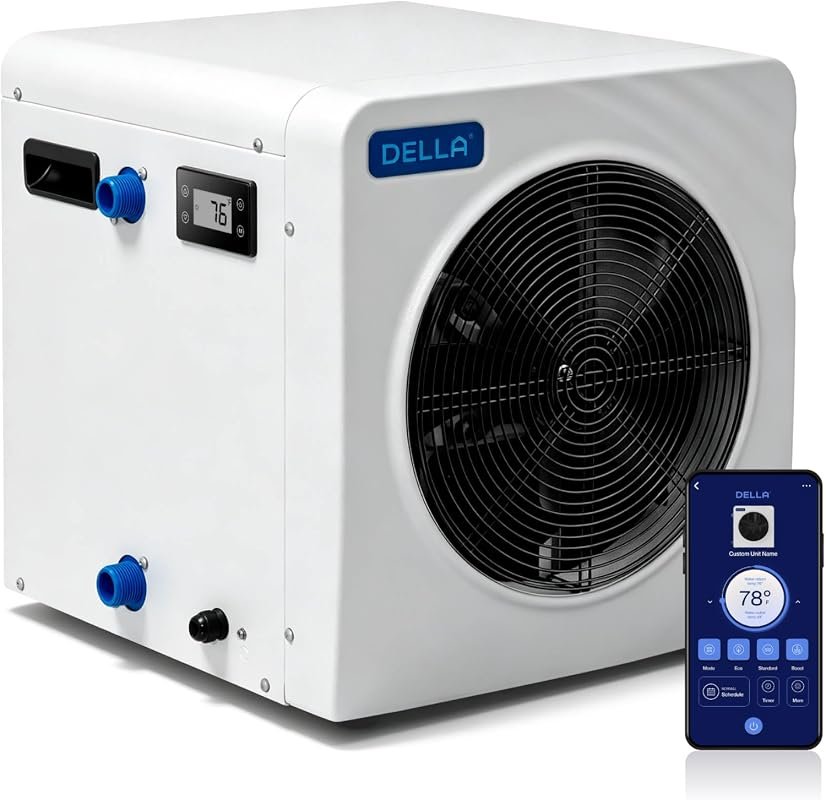 Della Omi Spark 21,000 BTU Inverter Pool Heat Pump for Pools up to 7,0