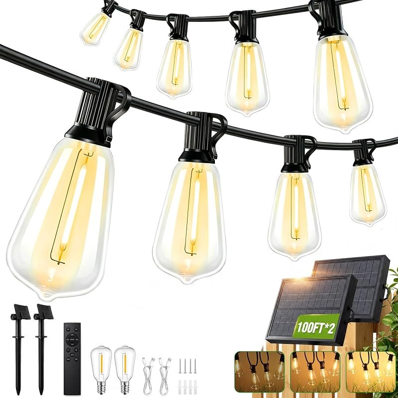 Generic 200FT Solar String Lights for Outdoor, Waterproof, Ideal for P