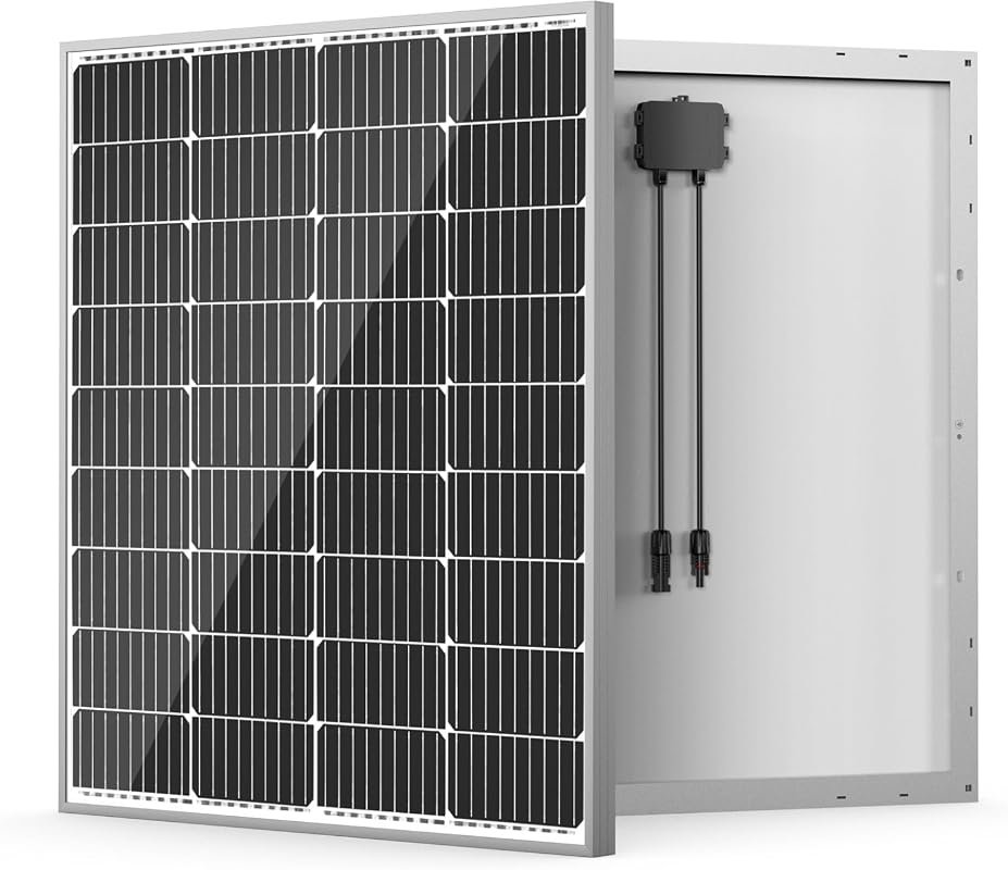 HQST 100W 12V Solar Panel with 9BB Cells, 23% High Efficiency, IP65 Pr