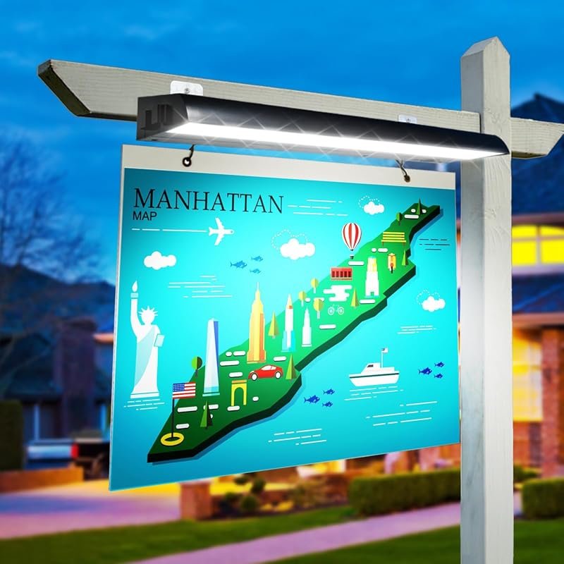 Solar Sign Light Outdoor with 232 LEDs, 5200 Lumens for Real Estate, S