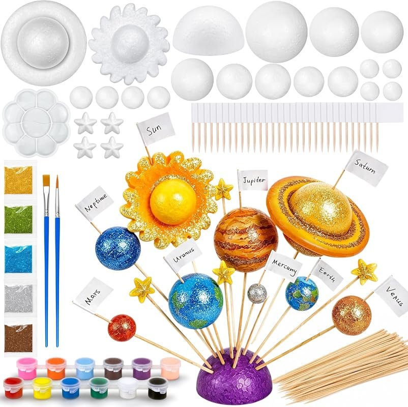 37-Piece Solar System Model Kit with Foam Balls in Various Sizes Today