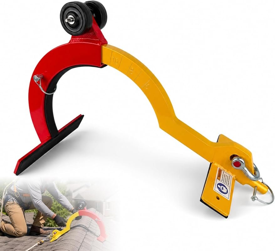Roof Safety Ridge Anchor Hook with 5,000 lb Capacity, Temporary Fall P
