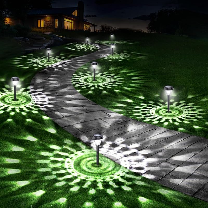 Ten Pack Ultra Bright Solar Lights, Outdoor Waterproof, Dusk-to-Dawn u